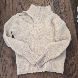 Express Cream Turtleneck Sweater